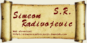 Simeon Radivojević vizit kartica